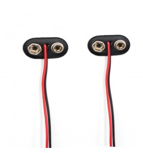 6" 150Mm 24Awg Red Black Wire I Type 9V Snap to Open Cable